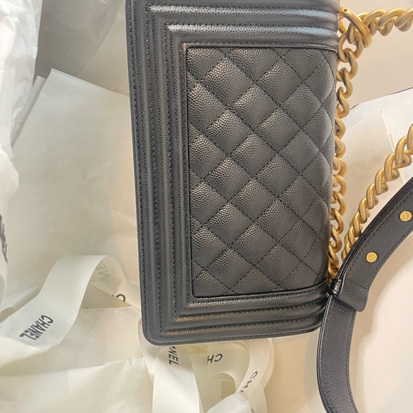 Chanel Small Caviar Black Leather Boybag - Picture 9 of 11